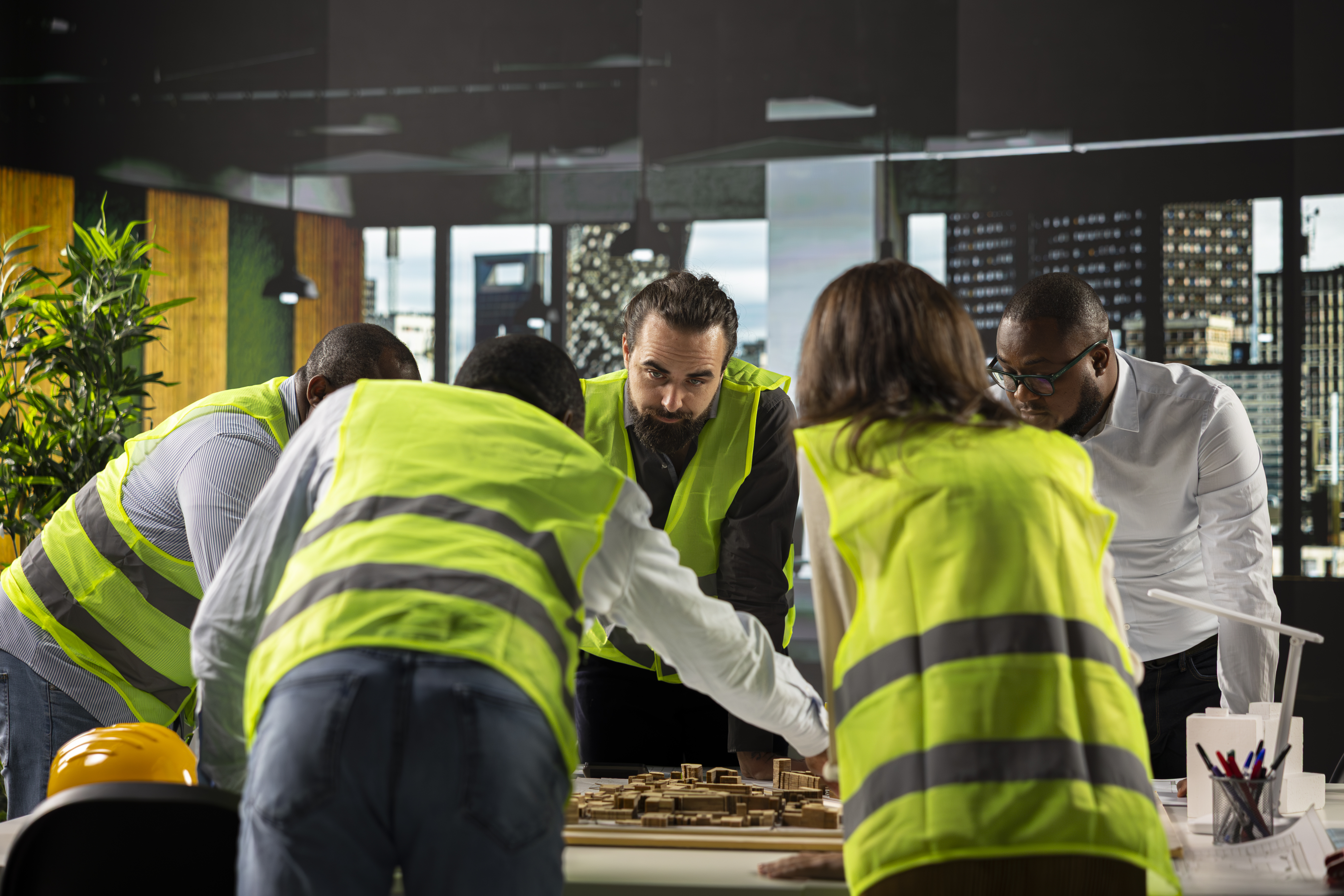 Colleagues working together