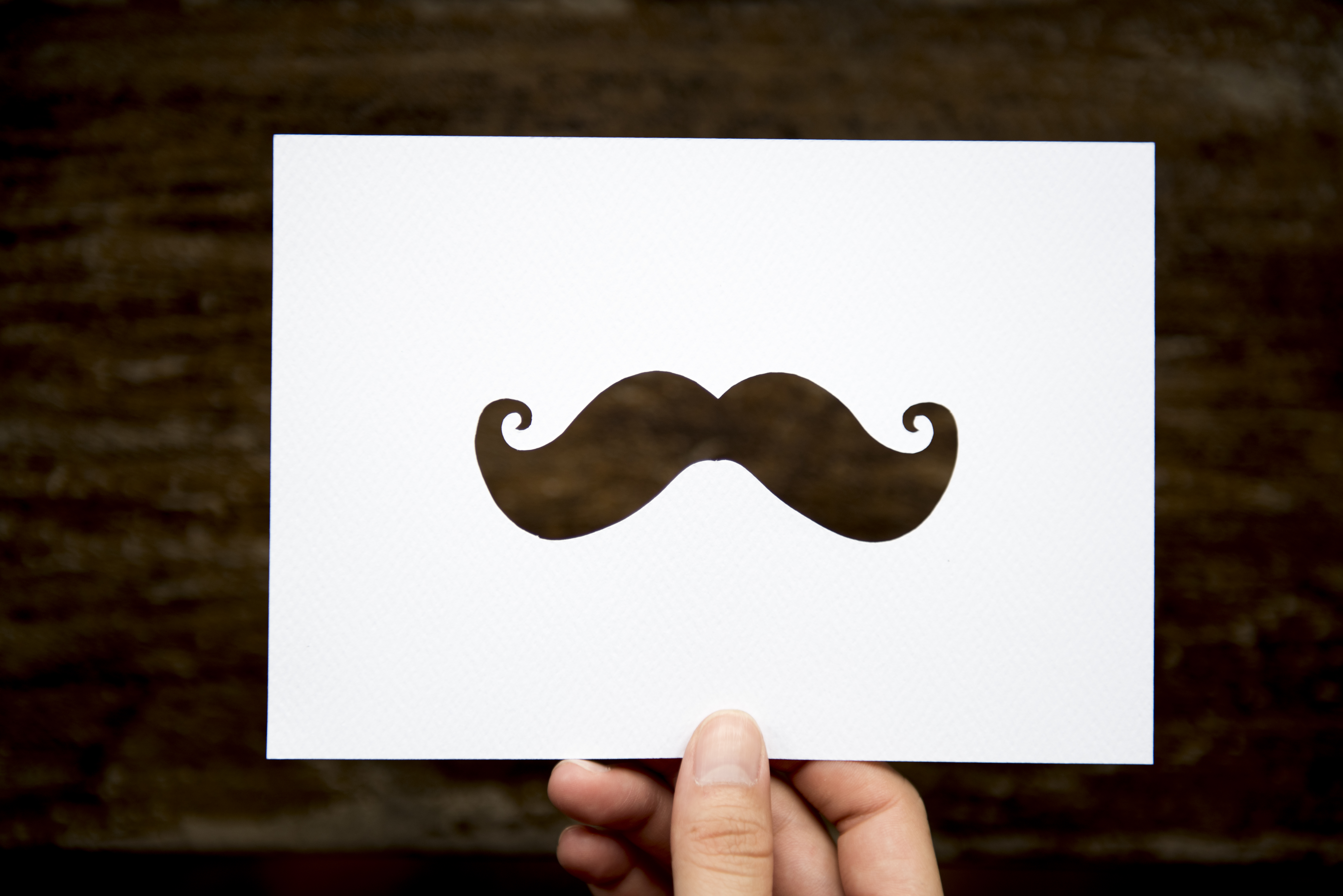 mustache cutout
